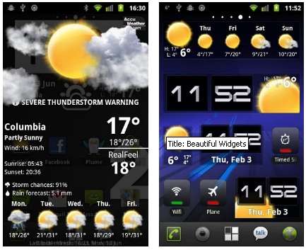 Beautiful Widgets – Customizable Time And Weather Widget For Android