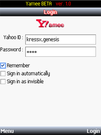Yamee v1.1 - Free Yahoo Messenger Client Java (Jar/JAD) 4