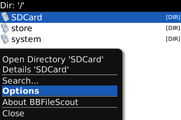 BBFileScout File Manager For Blackberry 1