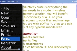 eOffice - Turn your BlackBerry into a Mobile Office 2