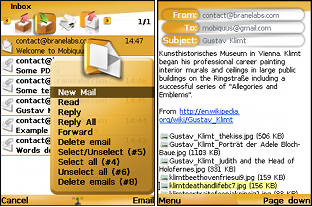 Mobiquus Push-Mail Application For Java Mobile Phones 2