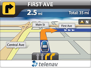 TeleNav GPS Navigator - GPS Navigation On Blackberry 1