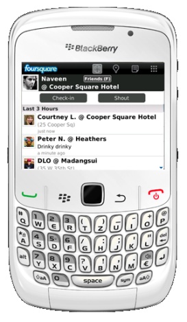 Foursquare for BlackBerry 8000 & 9000 series 1
