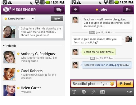 Yahoo Messenger For Android Phones 1