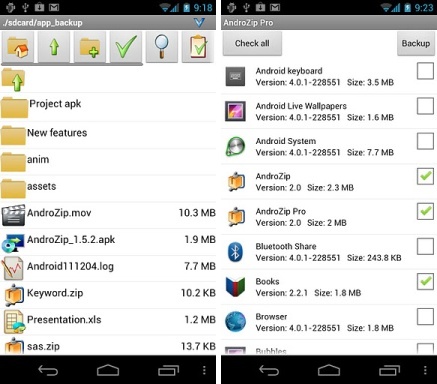 AndroZip File Manager For Android 1
