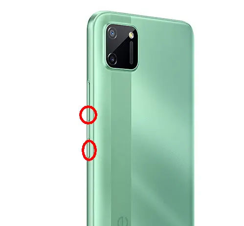 Screenshot Realme C11 using physical buttons
