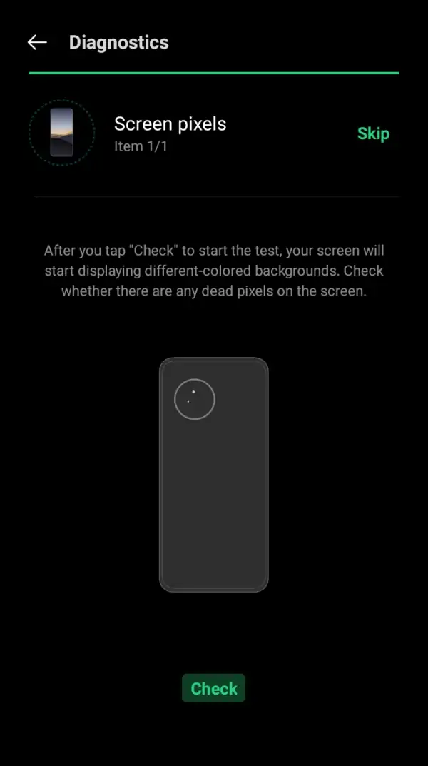 Screen Pixels Test