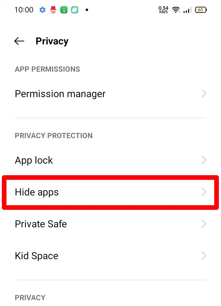 Hide Apps Oppo